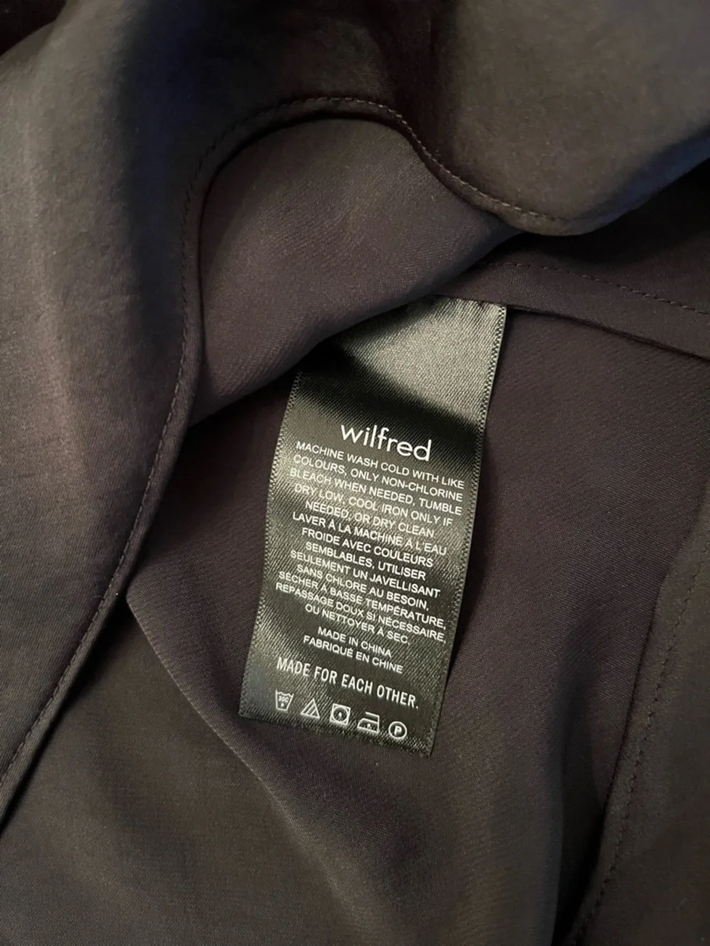 Wilfred Black Mini Slip Dress size Medium - Picture 6 of 8